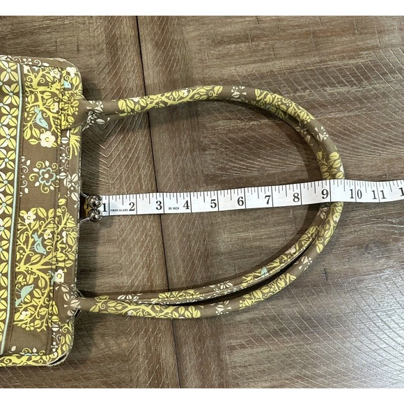 Vera Bradley Alice Sitting In A Tree Bag Blue Birds Green Brown Kiss Lock Purse - Picture 11 of 14